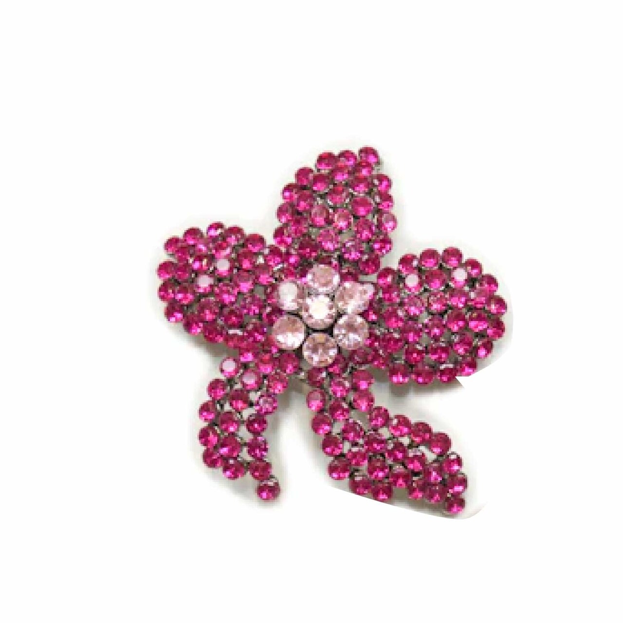 Flower Rhinestone Brooch Pin For Clothing Bridal Crafts Accessories 2 1/2 Inch